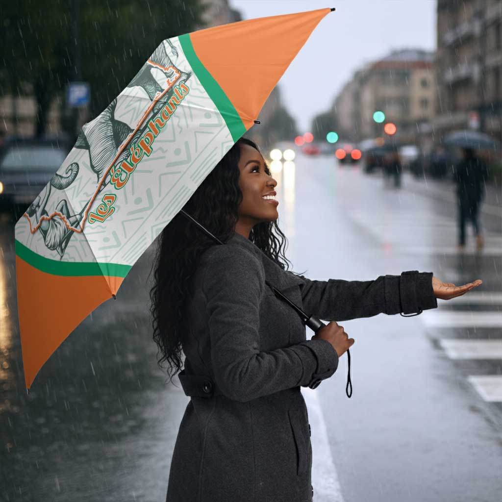 Ivory Coast Football Umbrella 2026 Cote d'Ivoire Les Elephants White Version - African Pride