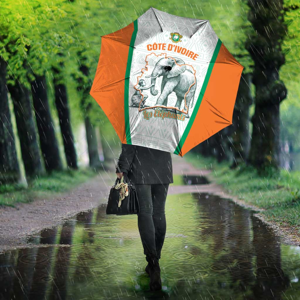 Ivory Coast Football Umbrella 2026 Cote d'Ivoire Les Elephants White Version - African Pride