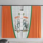 Ivory Coast Football Window Curtain 2026 Cote d'Ivoire Les Elephants White Version - African Pride