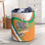 Ivory Coast Football Laundry Basket 2026 Allez Les Elephants Cute Mascot - African Pride