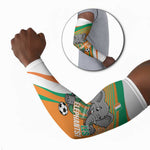 Custom Ivory Coast Football Arm Sleeves 2026 Allez Les Elephants Cute Mascot - African Pride