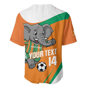 Custom Ivory Coast Football Baseball Jersey 2026 Allez Les Elephants Cute Mascot LT14