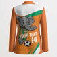 Custom Ivory Coast Football Blazer 2026 Allez Les Elephants Cute Mascot - African Pride