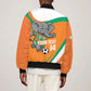 Custom Ivory Coast Football Bomber Jacket 2026 Allez Les Elephants Cute Mascot - African Pride