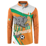 Custom Ivory Coast Football Button Sweatshirt 2026 Allez Les Elephants Cute Mascot