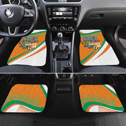 Custom Ivory Coast Football Car Mats 2026 Allez Les Elephants Cute Mascot - African Pride