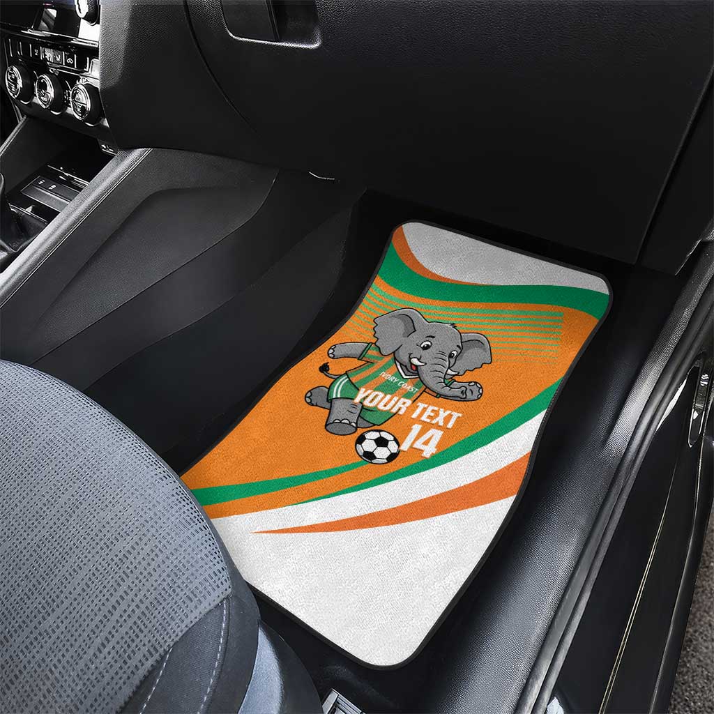 Custom Ivory Coast Football Car Mats 2026 Allez Les Elephants Cute Mascot - African Pride