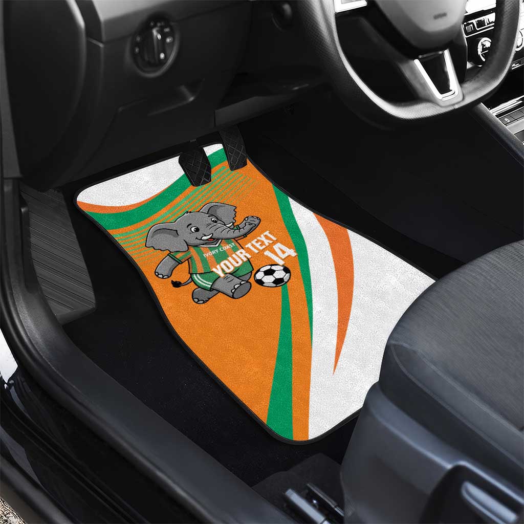 Custom Ivory Coast Football Car Mats 2026 Allez Les Elephants Cute Mascot - African Pride