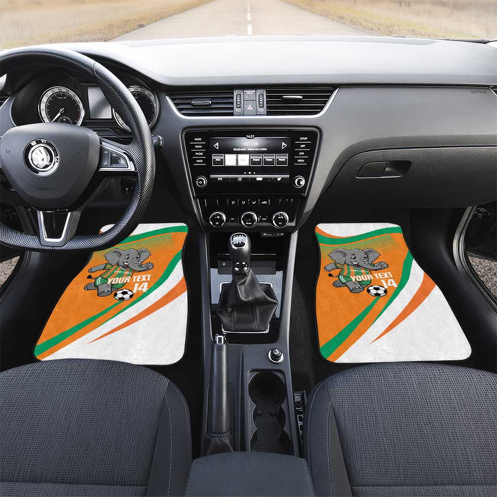 Custom Ivory Coast Football Car Mats 2026 Allez Les Elephants Cute Mascot - African Pride