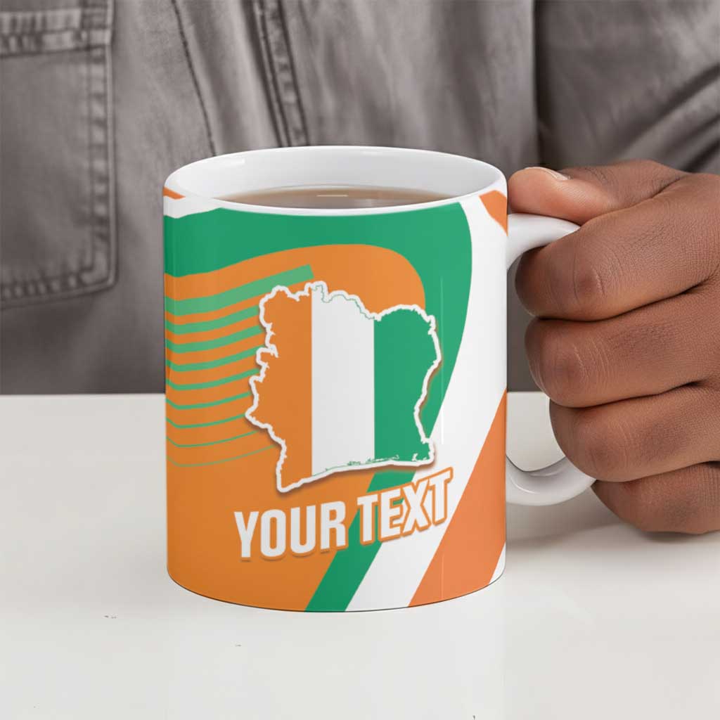 Custom Ivory Coast Football Ceramic Mug 2026 Allez Les Elephants Cute Mascot - African Pride