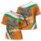 Custom Ivory Coast Football Cross Shoulder Shirt 2026 Allez Les Elephants Cute Mascot - African Pride