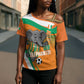 Custom Ivory Coast Football Cross Shoulder Shirt 2026 Allez Les Elephants Cute Mascot - African Pride