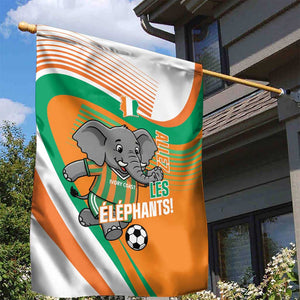Ivory Coast Football Garden Flag 2026 Allez Les Elephants Cute Mascot - African Pride