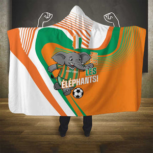 Ivory Coast Football Hooded Blanket 2026 Allez Les Elephants Cute Mascot - African Pride