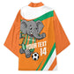 Custom Ivory Coast Football Kimono 2026 Allez Les Elephants Cute Mascot - African Pride