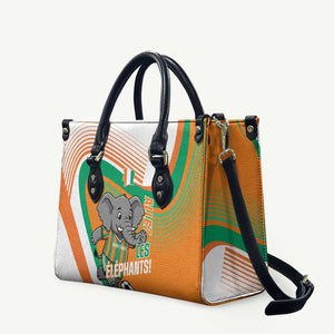 Ivory Coast Football Leather Bag 2026 Allez Les Elephants Cute Mascot - African Pride