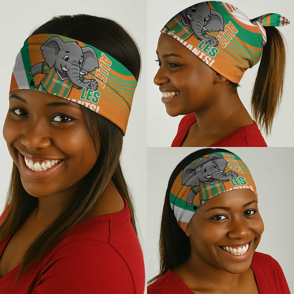 Ivory Coast Football Neck Gaiter 2026 Allez Les Elephants Cute Mascot - African Pride