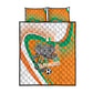 Ivory Coast Football Quilt Bed Set 2026 Allez Les Elephants Cute Mascot - African Pride