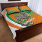 Ivory Coast Football Quilt Bed Set 2026 Allez Les Elephants Cute Mascot - African Pride