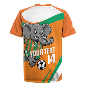 Custom Ivory Coast Football Rugby Jersey 2026 Allez Les Elephants Cute Mascot LT14