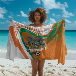 Ivory Coast Football Sarong 2026 Allez Les Elephants Cute Mascot - African Pride