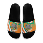 Ivory Coast Football Slide Sandals 2026 Allez Les Elephants Cute Mascot - African Pride