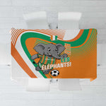 Ivory Coast Football Tablecloth 2026 Allez Les Elephants Cute Mascot - African Pride