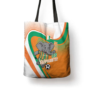 Ivory Coast Football Tote Bag 2026 Allez Les Elephants Cute Mascot - African Pride