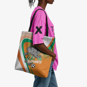 Ivory Coast Football Tote Bag 2026 Allez Les Elephants Cute Mascot - African Pride