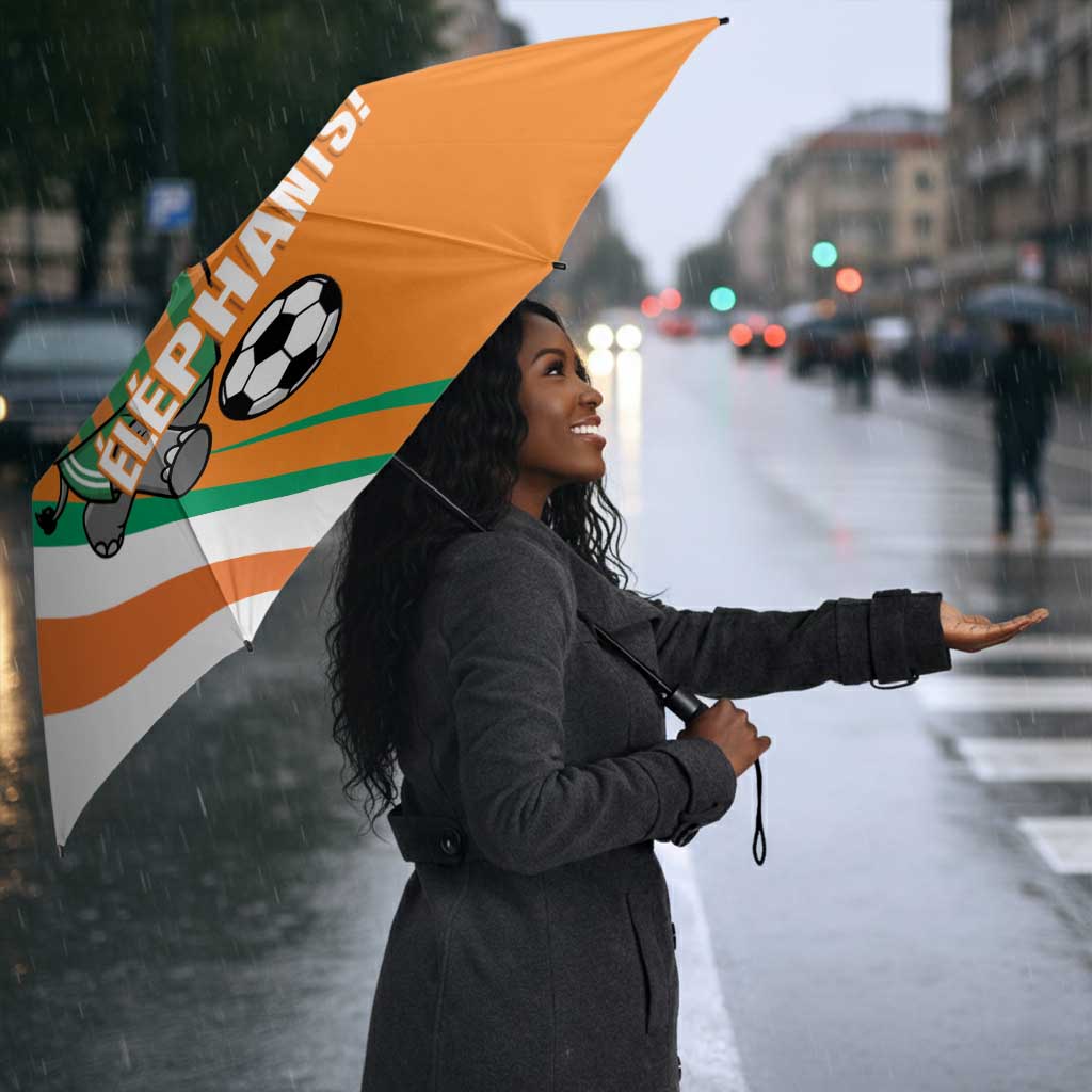 Ivory Coast Football Umbrella 2026 Allez Les Elephants Cute Mascot - African Pride