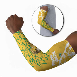Custom South Africa Soccer Arm Sleeves 2026 Bafana Bafana Go Boys Protea - African Pride