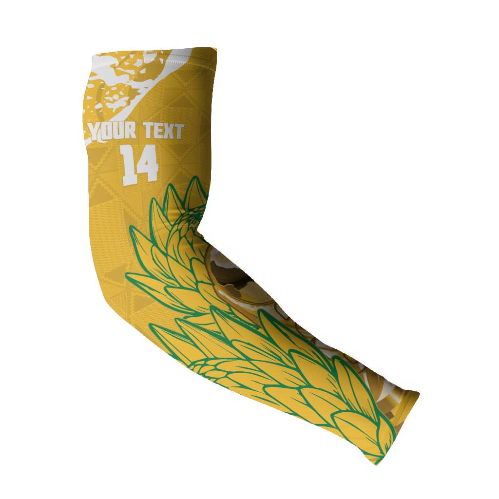 Custom South Africa Soccer Arm Sleeves 2026 Bafana Bafana Go Boys Protea - African Pride