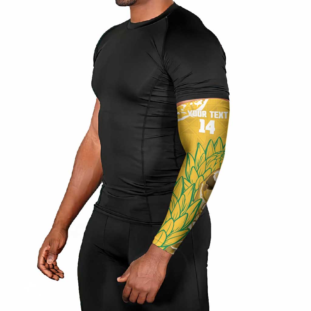 Custom South Africa Soccer Arm Sleeves 2026 Bafana Bafana Go Boys Protea - African Pride