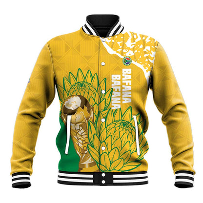 Custom South Africa Soccer Baseball Jacket 2026 Bafana Bafana Go Boys Protea - African Pride