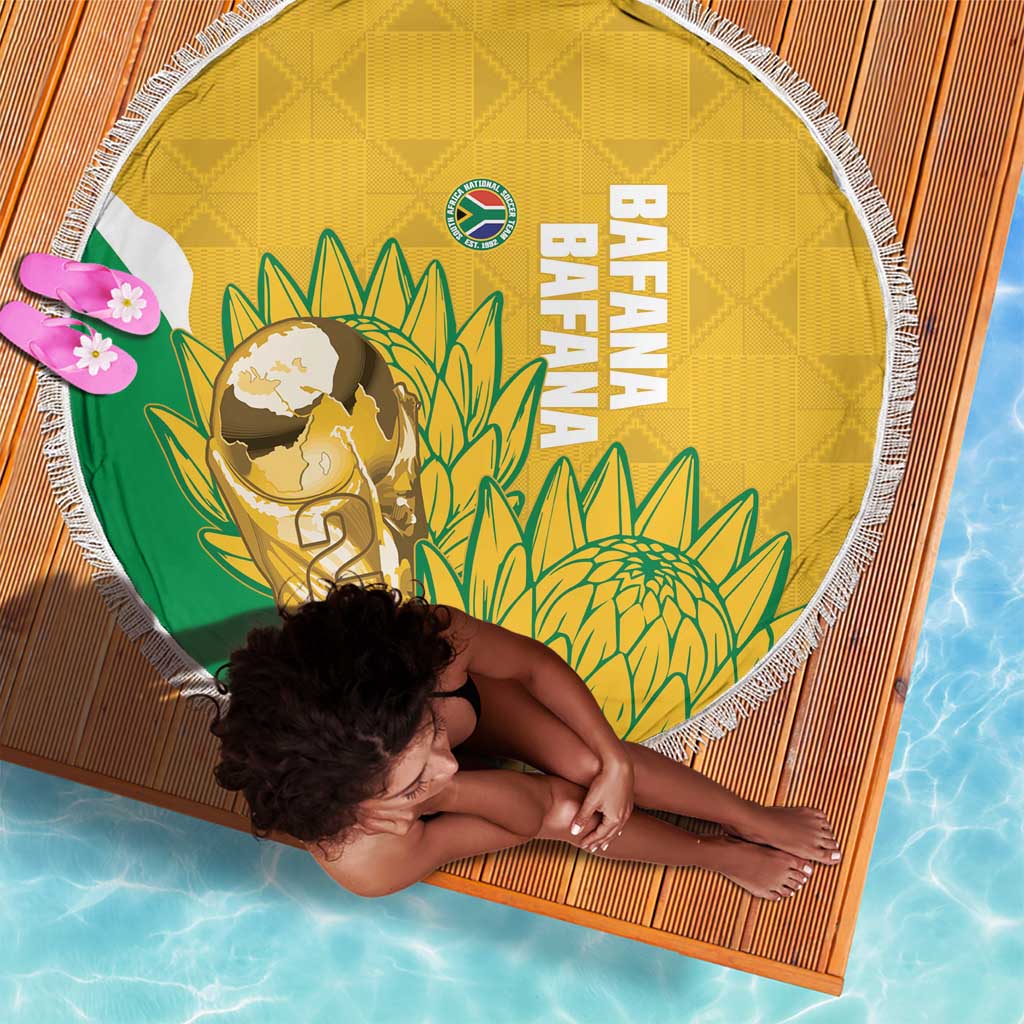 South Africa Soccer Beach Blanket 2026 Bafana Bafana Go Boys Protea - African Pride