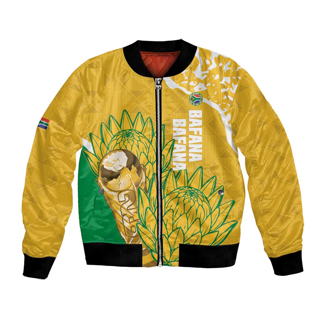 Custom South Africa Soccer Bomber Jacket 2026 Bafana Bafana Go Boys Protea - African Pride