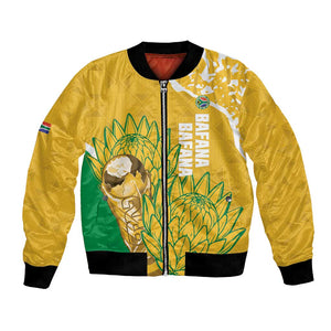 Custom South Africa Soccer Bomber Jacket 2026 Bafana Bafana Go Boys Protea - African Pride