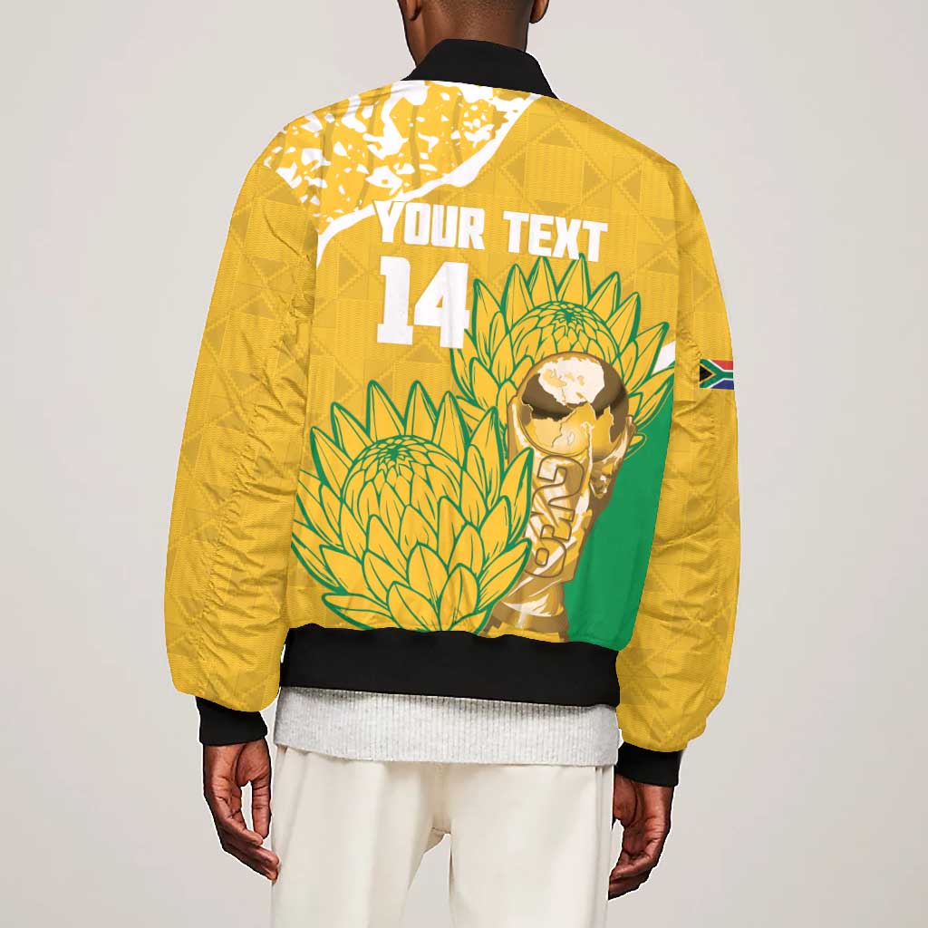 Custom South Africa Soccer Bomber Jacket 2026 Bafana Bafana Go Boys Protea - African Pride