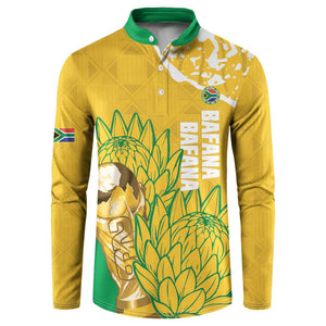 Custom South Africa Soccer Button Sweatshirt 2026 Bafana Bafana Go Boys Protea