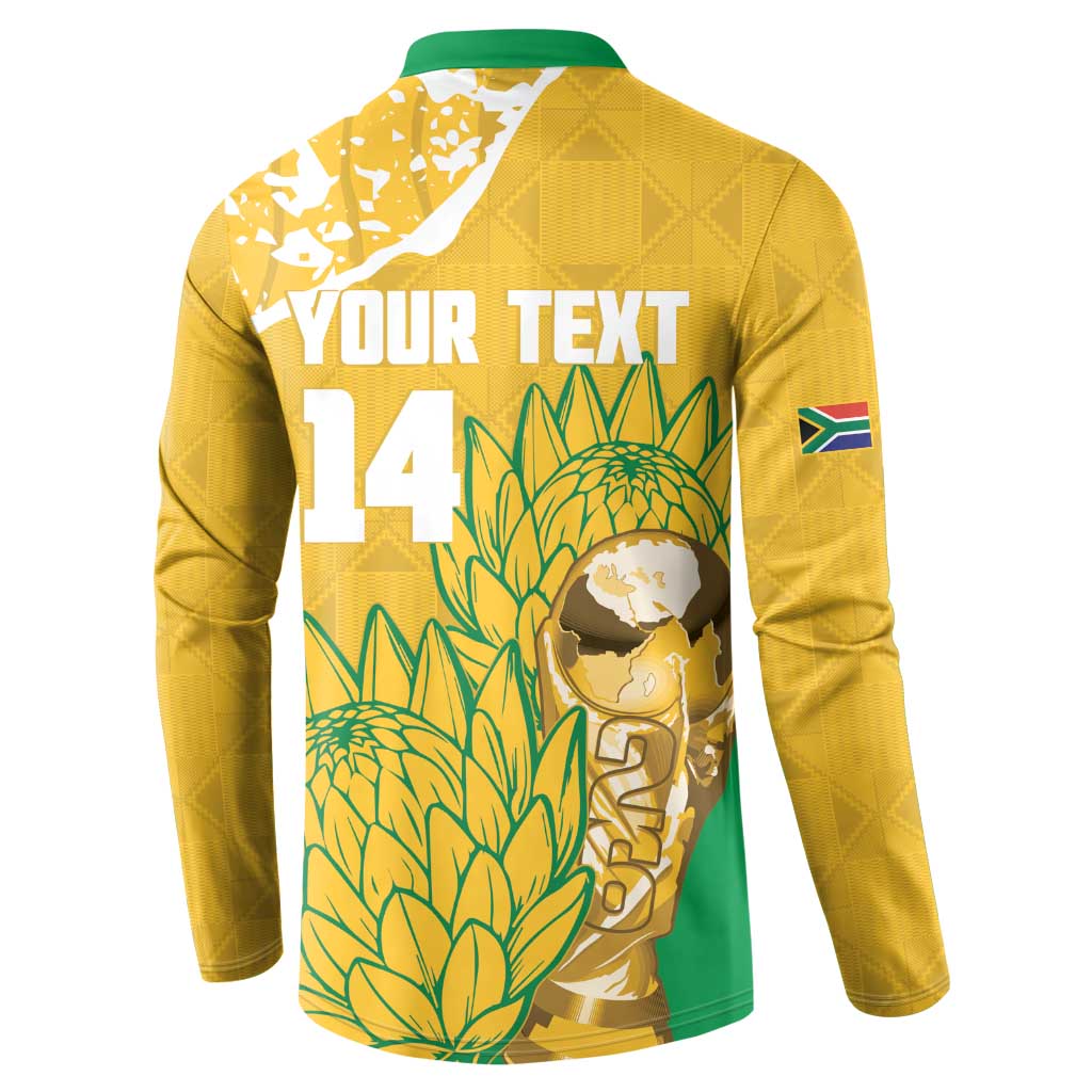 Custom South Africa Soccer Button Sweatshirt 2026 Bafana Bafana Go Boys Protea