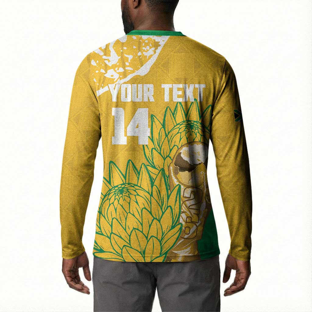 Custom South Africa Soccer Button Sweatshirt 2026 Bafana Bafana Go Boys Protea