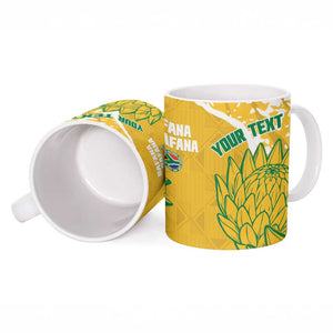 Custom South Africa Soccer Ceramic Mug 2026 Bafana Bafana Go Boys Protea - African Pride