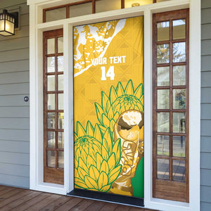 Custom South Africa Soccer Door Cover 2026 Bafana Bafana Go Boys Protea - African Pride