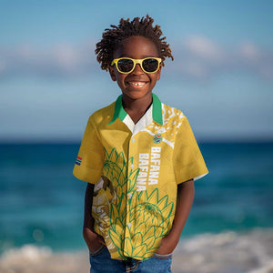 Custom South Africa Soccer Kid Hawaiian Shirt 2026 Bafana Bafana Go Boys Protea LT14