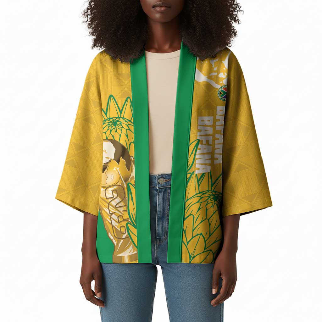 Custom South Africa Soccer Kimono 2026 Bafana Bafana Go Boys Protea - African Pride