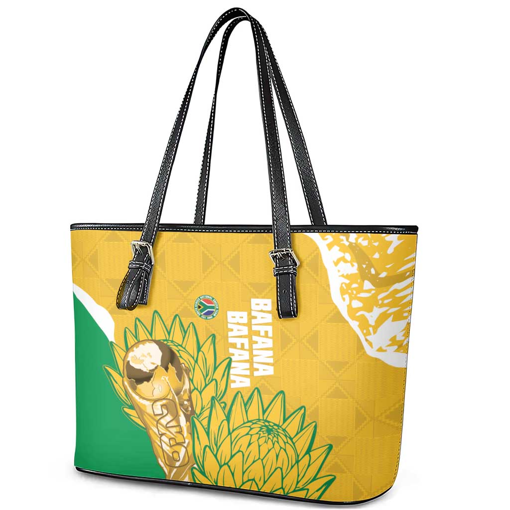 South Africa Soccer Leather Tote Bag 2026 Bafana Bafana Go Boys Protea - African Pride