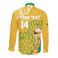 Custom South Africa Soccer Long Sleeve Button Shirt 2026 Bafana Bafana Go Boys Protea - African Pride