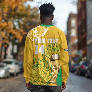 Custom South Africa Soccer Long Sleeve Shirt 2026 Bafana Bafana Go Boys Protea - African Pride