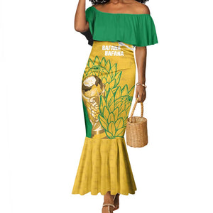 Custom South Africa Soccer Mermaid Dress 2026 Bafana Bafana Go Boys Protea LT14