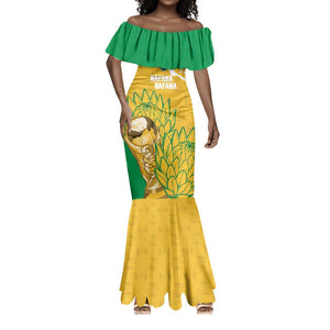 Custom South Africa Soccer Mermaid Dress 2026 Bafana Bafana Go Boys Protea LT14